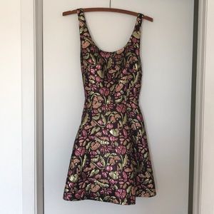 Free People Metallic Floral Dress